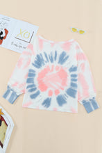 Load image into Gallery viewer, Tie-Dye Boat Neck Batwing Sleeve Tee
