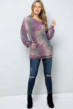 Load image into Gallery viewer, Tie Dye Long Sleeve Round Neck Top
