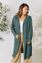 Load image into Gallery viewer, Basic Bae Full Size Hooded Sweater Cardigan
