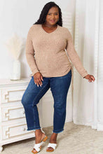 Load image into Gallery viewer, Double Take Drawstring Ribbed Long Sleeve T-Shirt
