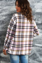 Load image into Gallery viewer, Plaid Button Front Shirt Jacket with Breast Pockets

