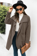 Load image into Gallery viewer, Waterfall Collar Open Front Coat
