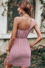 Load image into Gallery viewer, Tie Detail One-Shoulder Sleeveless Mini Dress
