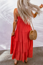 Load image into Gallery viewer, Spaghetti Strap Gathered Detail Tiered Dress

