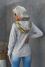 Load image into Gallery viewer, Retro Floral Contrast Panel Hoodie
