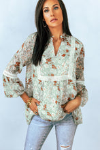 Load image into Gallery viewer, Floral Lace Trim Blouse
