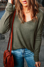 Load image into Gallery viewer, V-Neck Long Sleeve Ribbed Top
