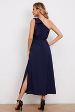 Load image into Gallery viewer, One-Shoulder Sleeveless Slit Dress
