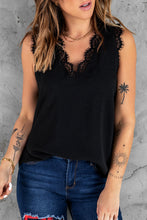 Load image into Gallery viewer, Eyelash Lace V-Neck Tank Top
