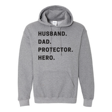 Load image into Gallery viewer, Husband Dad Protector Hero Hoodie
