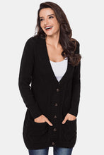 Load image into Gallery viewer, Button Pocket Cable Knit Cardigan
