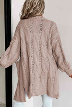 Load image into Gallery viewer, Cable-Knit Dropped Shoulder Cardigan
