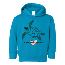Load image into Gallery viewer, Save The Turtles Pullover Heart Hoodie
