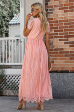 Load image into Gallery viewer, Scalloped Trim Lace Plunge Dress
