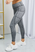 Load image into Gallery viewer, Rae Mode Full Size Heathered Wide Waistband Yoga Leggings

