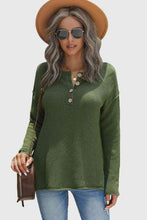 Load image into Gallery viewer, Solid Button Up Sweater Top
