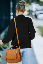 Load image into Gallery viewer, Mock Neck Waffle Knit Sweater
