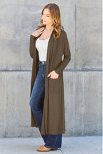 Load image into Gallery viewer, Basic Bae Full Size Open Front Long Sleeve Cover Up
