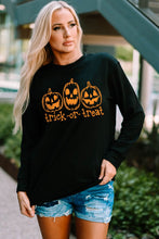 Load image into Gallery viewer, TRICK-OR-TREAT Graphic Halloween Sweatshirt
