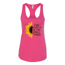 Load image into Gallery viewer, Beauty In The Small Things Racerback Tank
