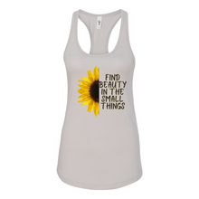 Load image into Gallery viewer, Beauty In The Small Things Racerback Tank
