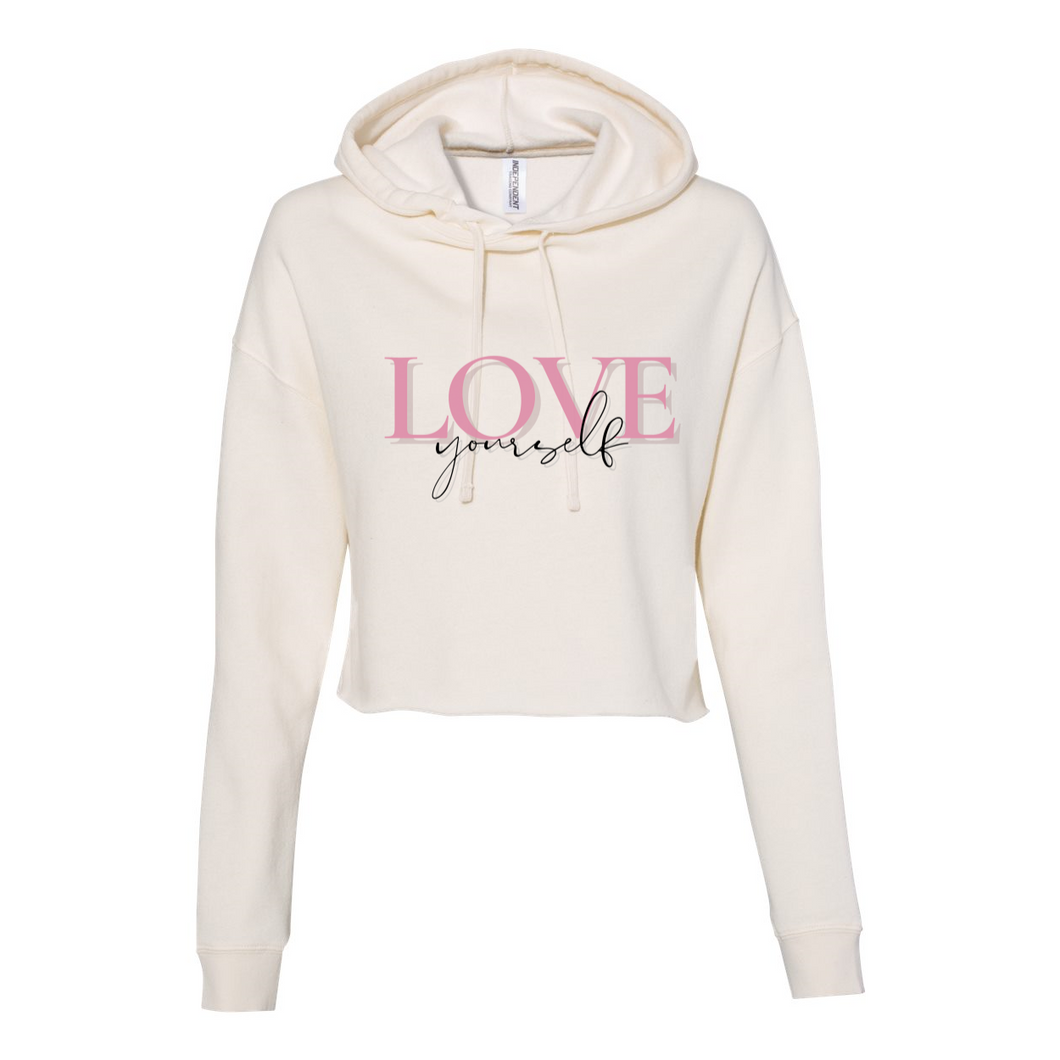Love Yourself Cropped Hoodie