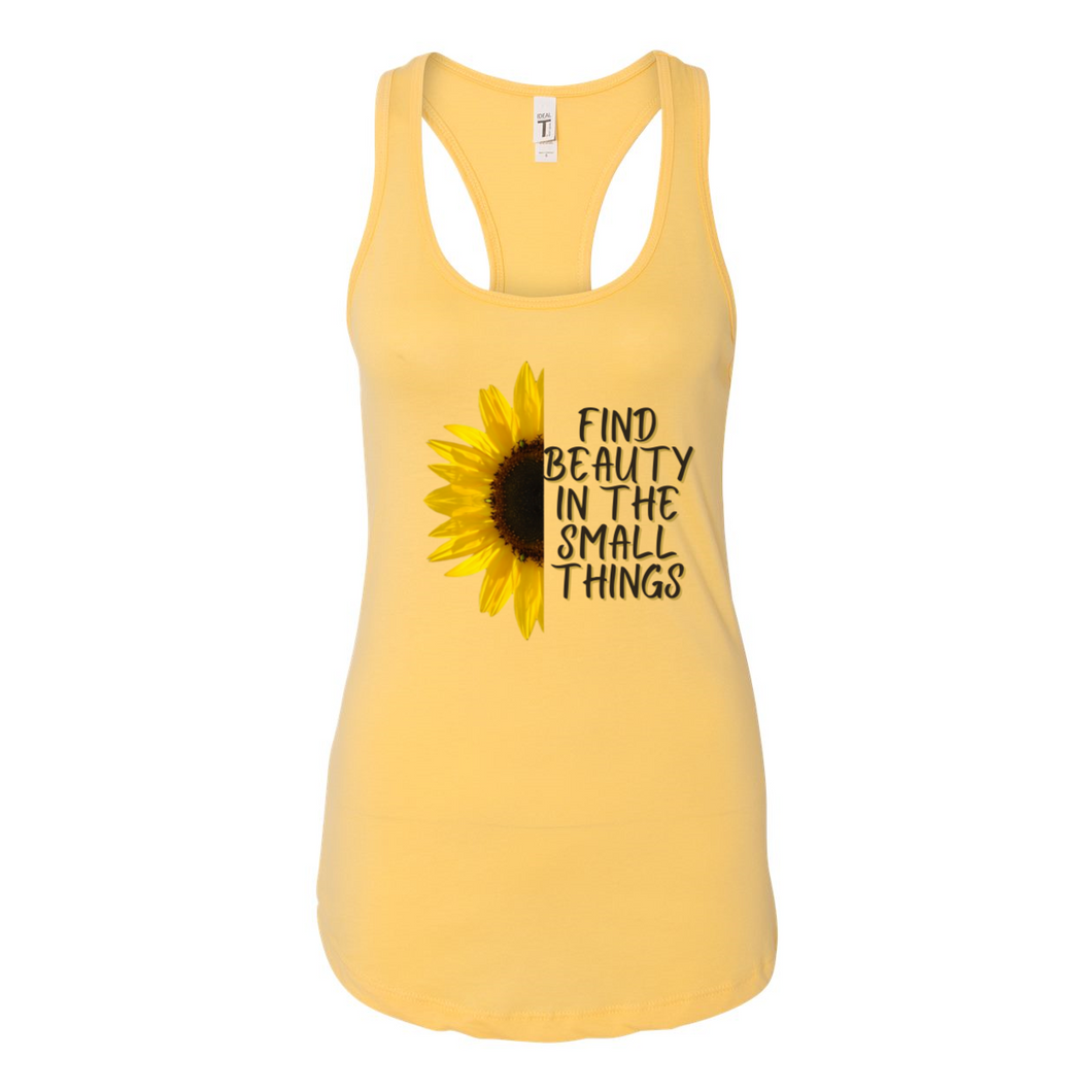 Beauty In The Small Things Racerback Tank
