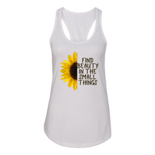 Load image into Gallery viewer, Beauty In The Small Things Racerback Tank

