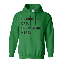 Load image into Gallery viewer, Husband Dad Protector Hero Hoodie
