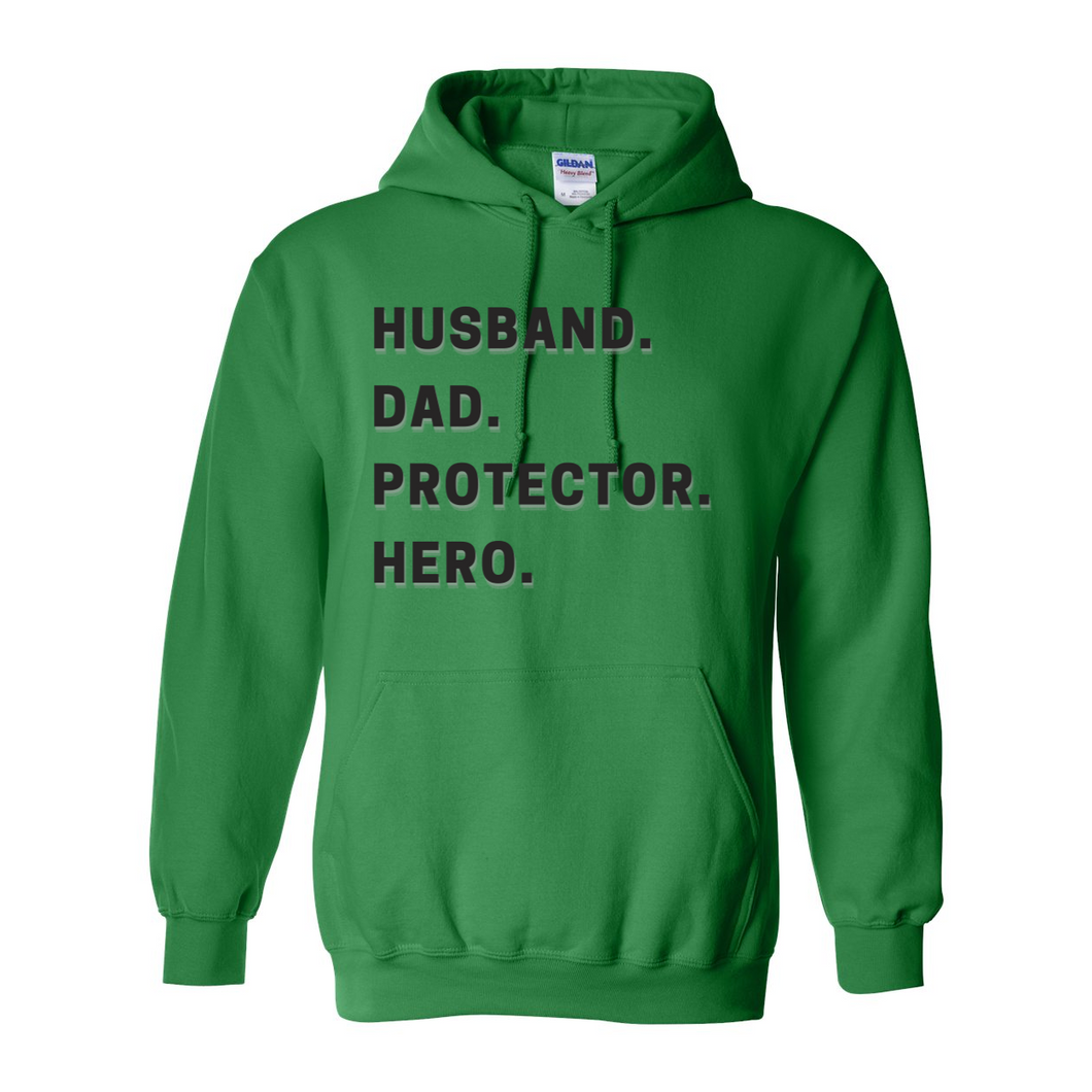 Husband Dad Protector Hero Hoodie