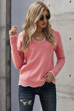 Load image into Gallery viewer, Gray Wavy V-neck Sweater
