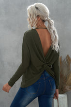 Load image into Gallery viewer, Twist Back Long Sleeve Knitted Top
