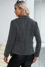 Load image into Gallery viewer, Plaid Double Breasted Long Sleeve Coat
