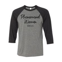 Load image into Gallery viewer, Phenomenal Woman Unisex Raglan T-Shirt
