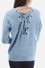 Load image into Gallery viewer, Sweater with Lace Up Back
