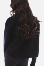Load image into Gallery viewer, Solid Cable Trim Crop Sweater
