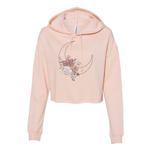 Load image into Gallery viewer, Floral Moon Cropped Hoodie
