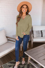 Load image into Gallery viewer, Button Front Waffle knit Peplum Top
