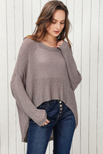 Load image into Gallery viewer, Round Neck High-Low Sweater
