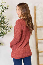 Load image into Gallery viewer, Double Take Ribbed V-Neck Long Sleeve T-Shirt
