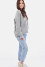 Load image into Gallery viewer, Lace Up Solid Shaker Knit Sweater
