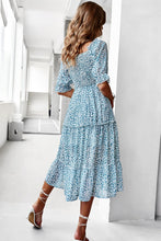 Load image into Gallery viewer, Ditsy Floral Off-Shoulder Smocked Midi Dress
