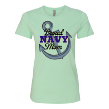 Load image into Gallery viewer, Proud NAVY Mom Boyfriend Tee
