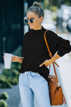 Load image into Gallery viewer, Mock Neck Waffle Knit Sweater
