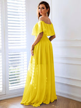 Load image into Gallery viewer, Off-Shoulder Layered Split Maxi Dress
