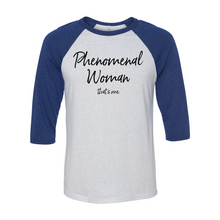 Load image into Gallery viewer, Phenomenal Woman Unisex Raglan T-Shirt
