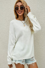 Load image into Gallery viewer, Button Detail Boat Neck Sweater
