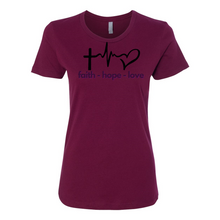 Load image into Gallery viewer, Faith Hope Love Boyfriend Tee
