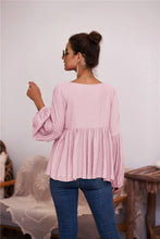 Load image into Gallery viewer, Puff Long Sleeve Pleated Top
