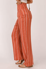 Load image into Gallery viewer, Striped High Waist Smocked Straight Leg Pants
